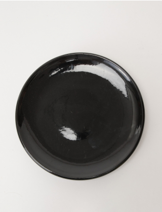 Чорна керамічна тарілка 18 см
