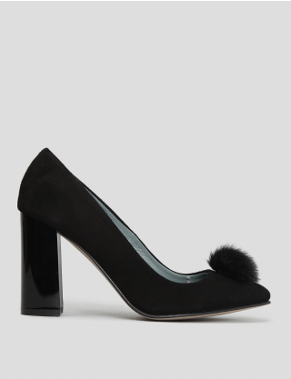 Жіночі чорні замшеві туфлі	