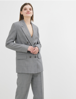 Жіночий світло-сірий піджак