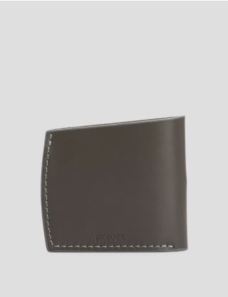 Сірий шкіряний гаманець