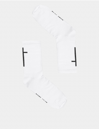 Чоловічі білі шкарпетки з візерунком