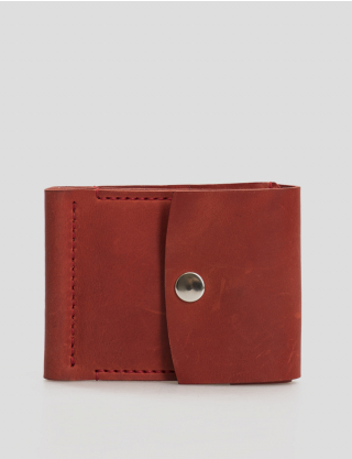 Червоний шкіряний гаманець
