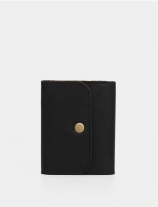 Чорний шкіряний гаманець