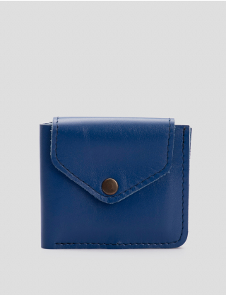 Синій шкіряний гаманець