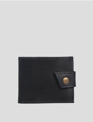 Темно-синій шкіряний гаманець