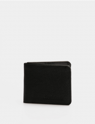 Чорний шкіряний гаманець
