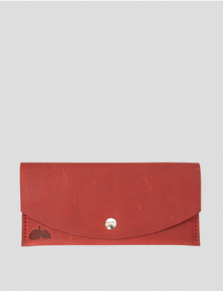 Червоний шкіряний гаманець