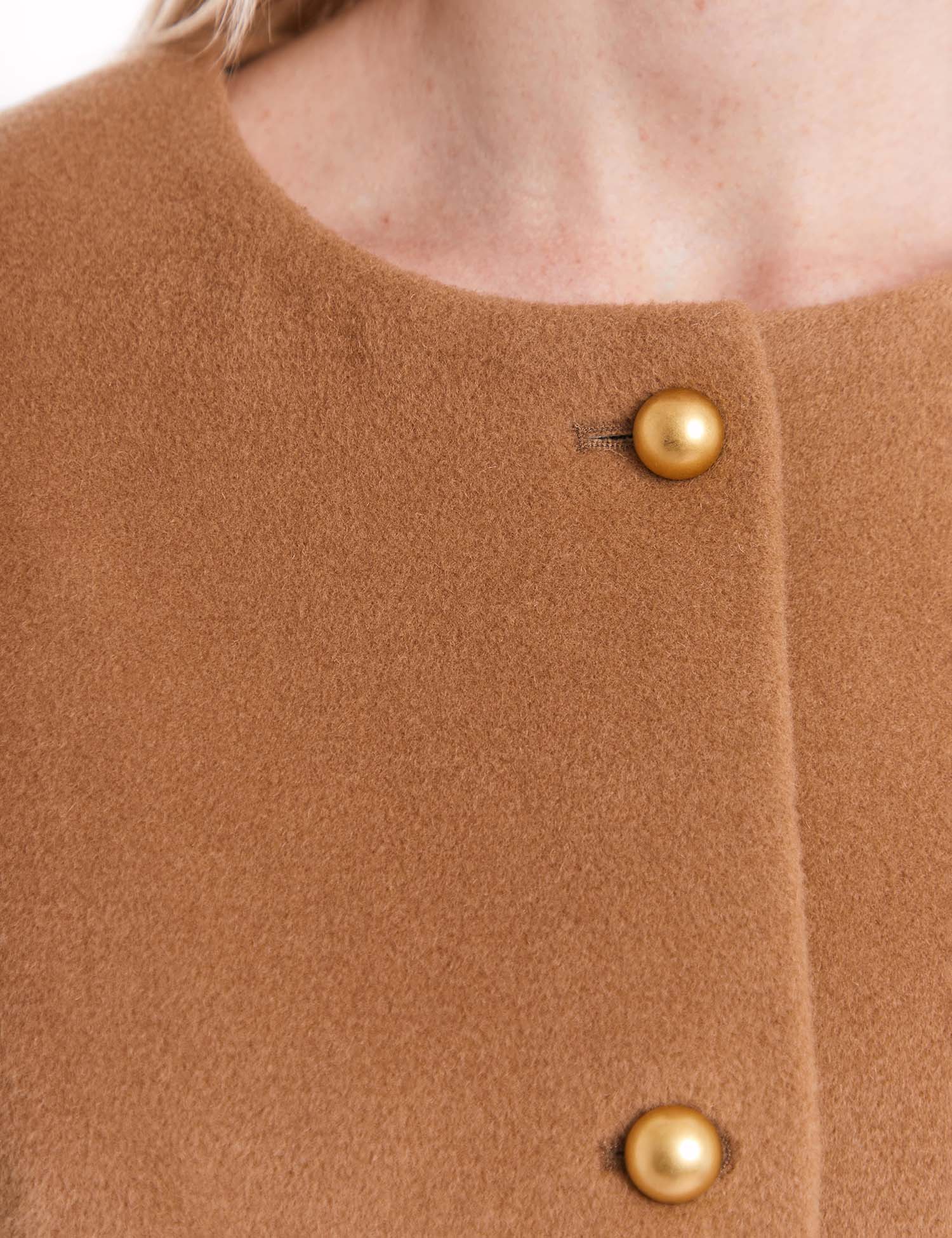 Image Жіноче світло-коричневе укорочене пальто