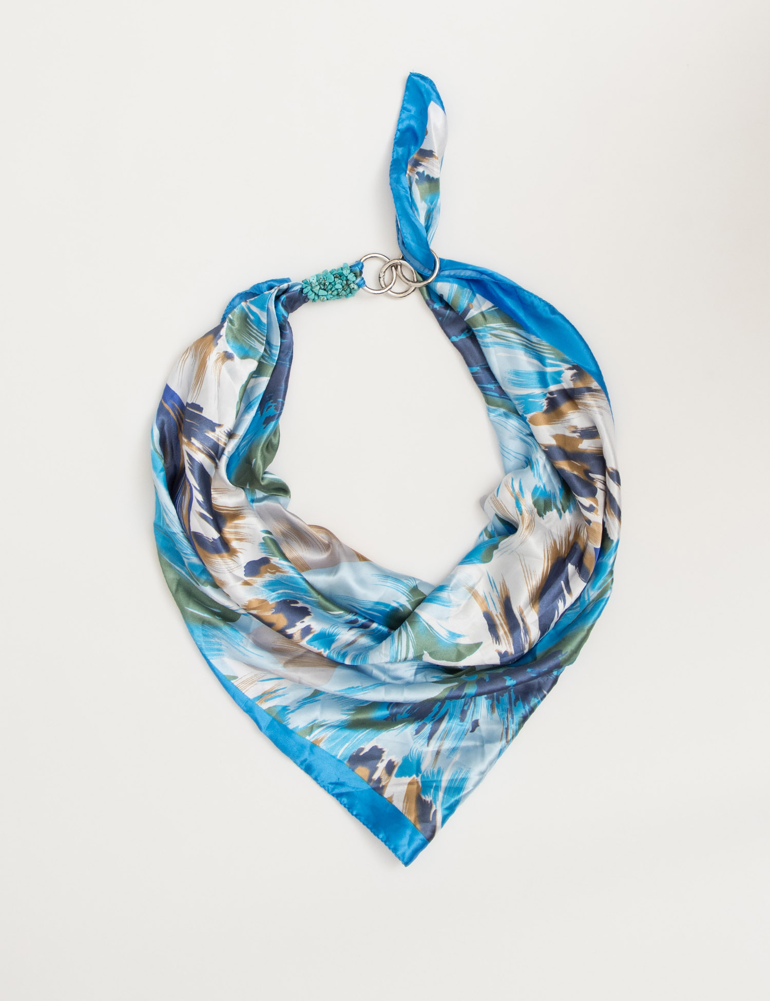 Картинка Блакитна хустка з принтом