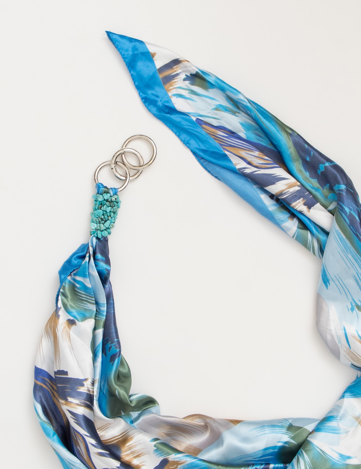 Картинка Блакитна хустка з принтом