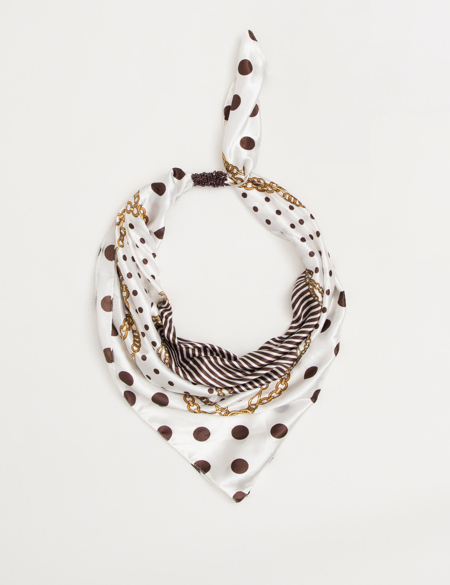 Картинка Бежева хустка в горошок