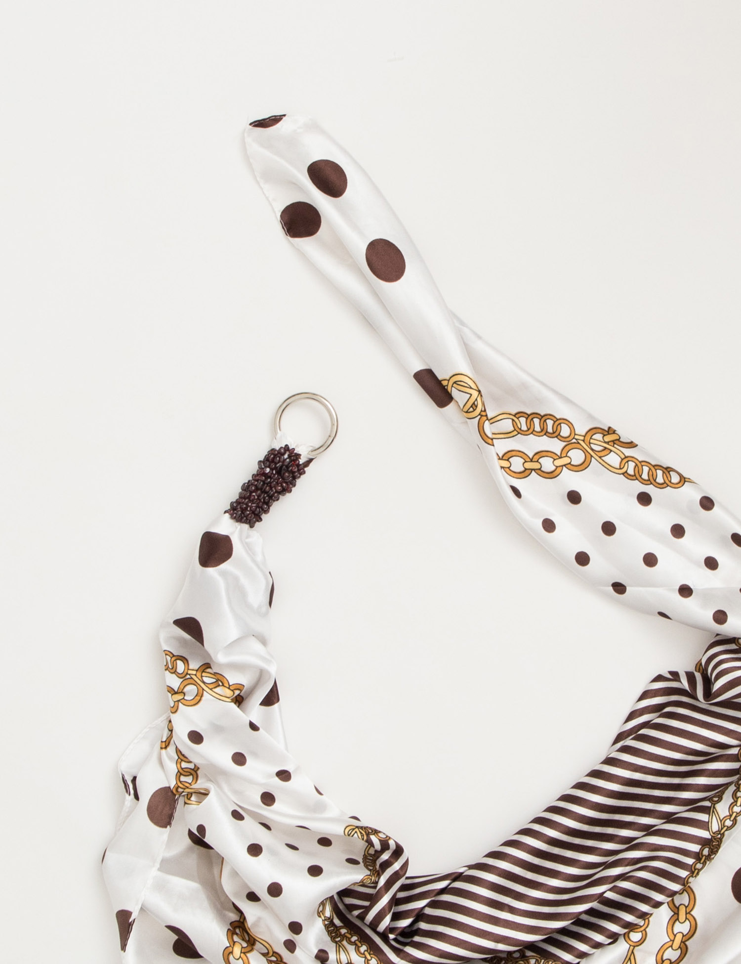 Картинка Бежева хустка в горошок