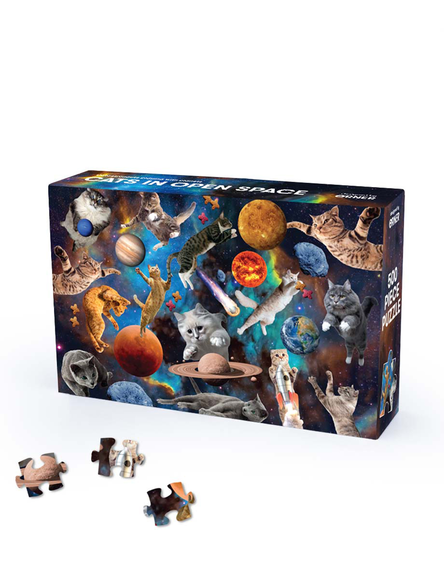 Картинка Пазл "Котики у відкритому космосі"