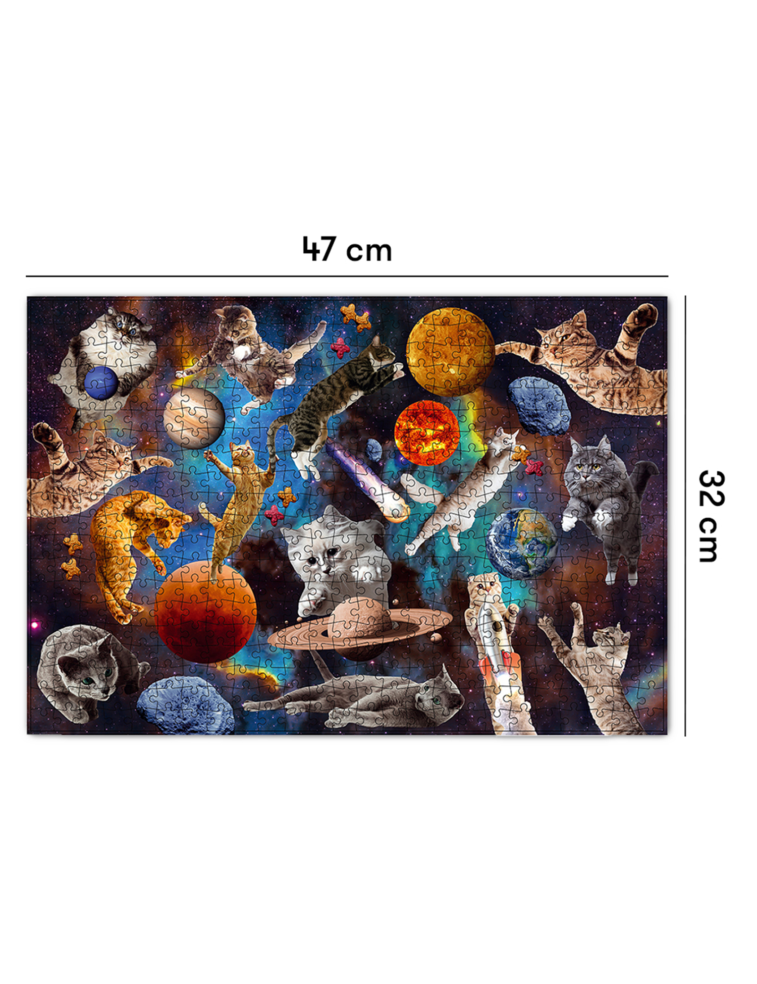 Картинка Пазл "Котики у відкритому космосі"