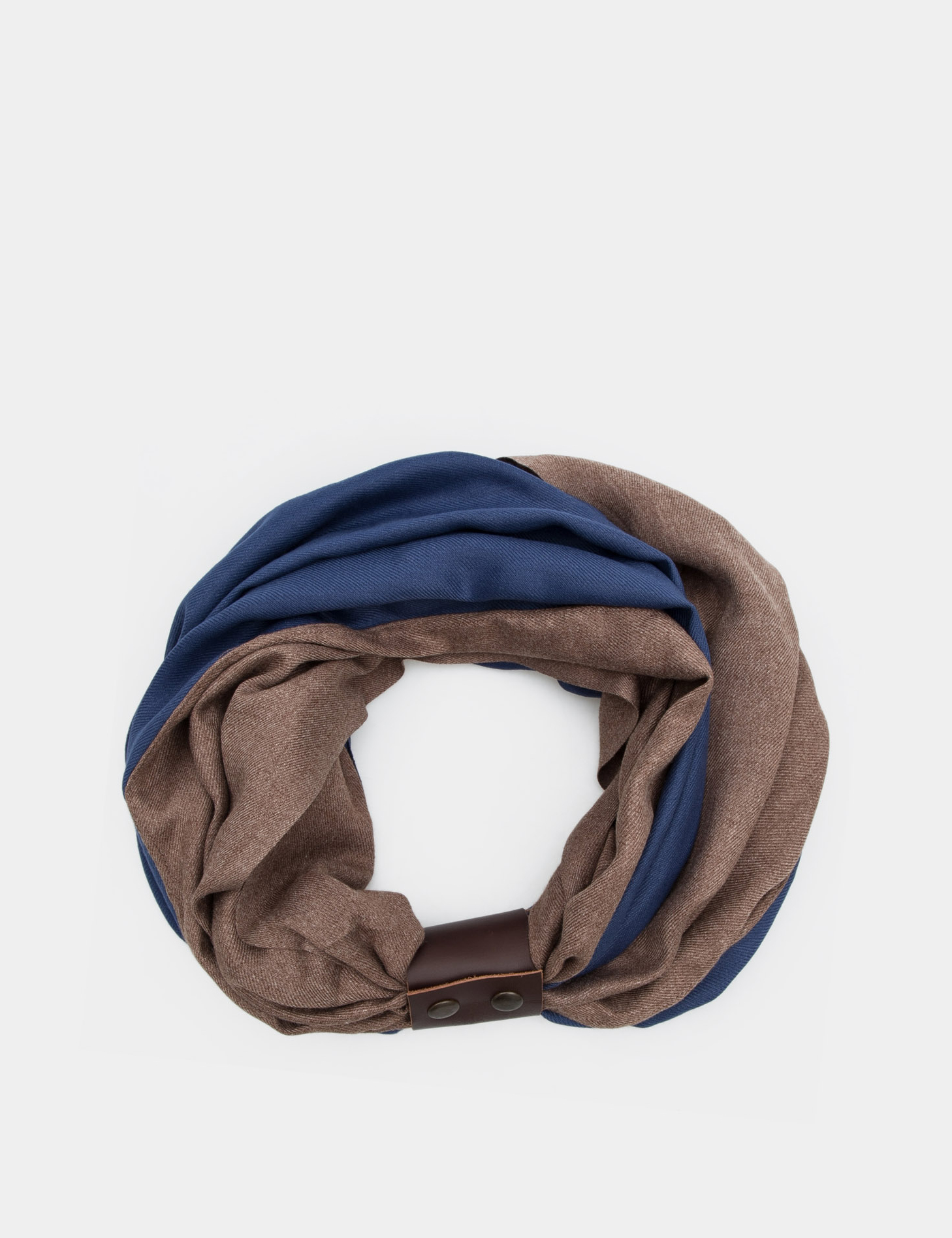 Картинка Жіночий синьо-коричневий шарф