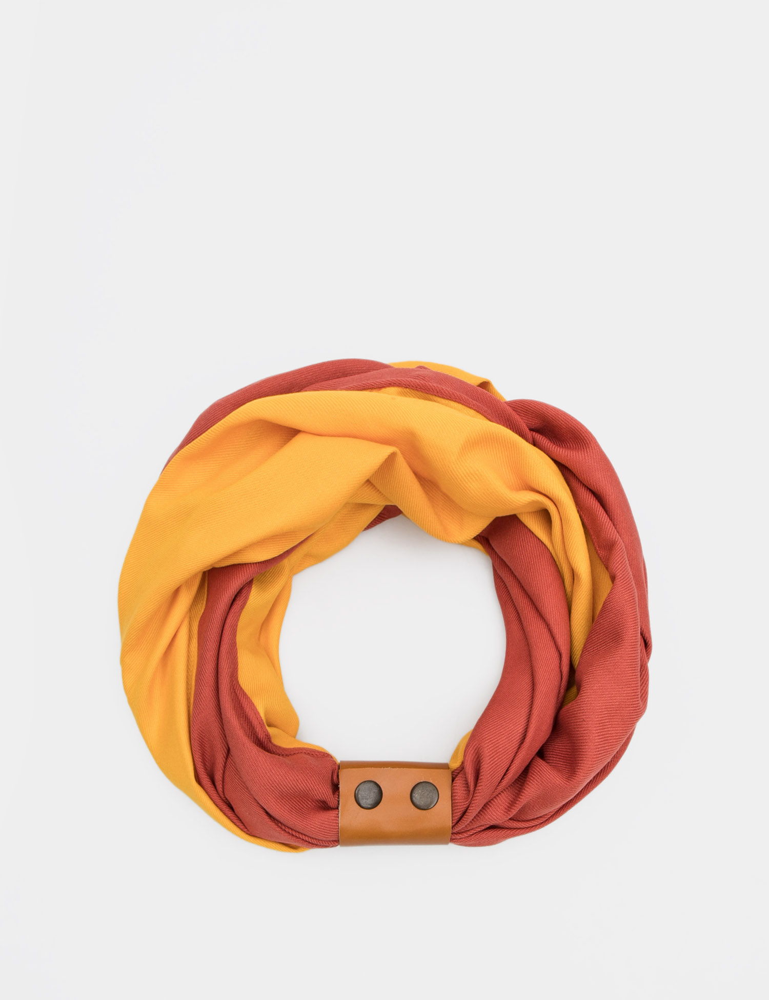 Картинка Жіночий коричнево-жовтий шарф