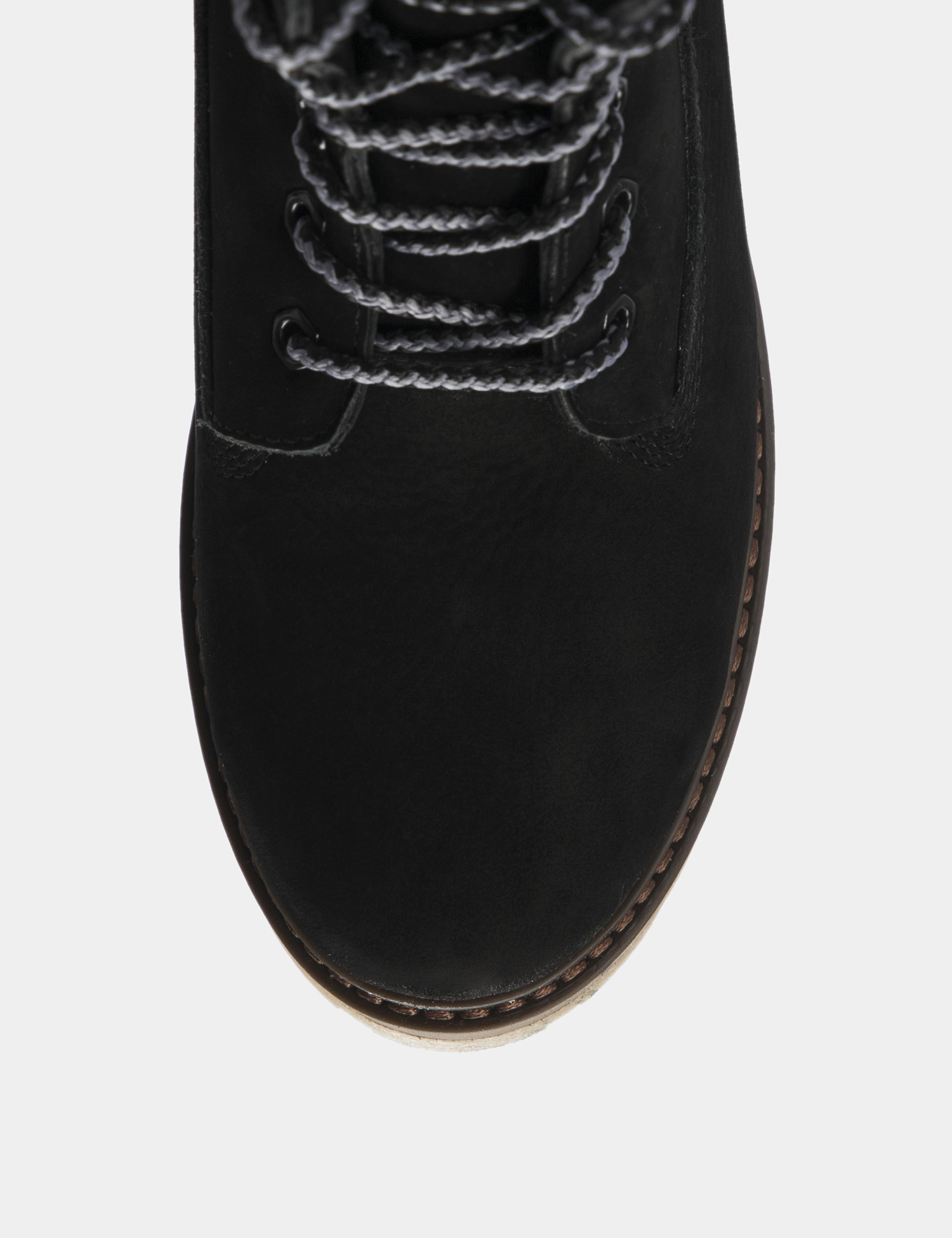 Картинка Жіночі чорні нубукові черевики