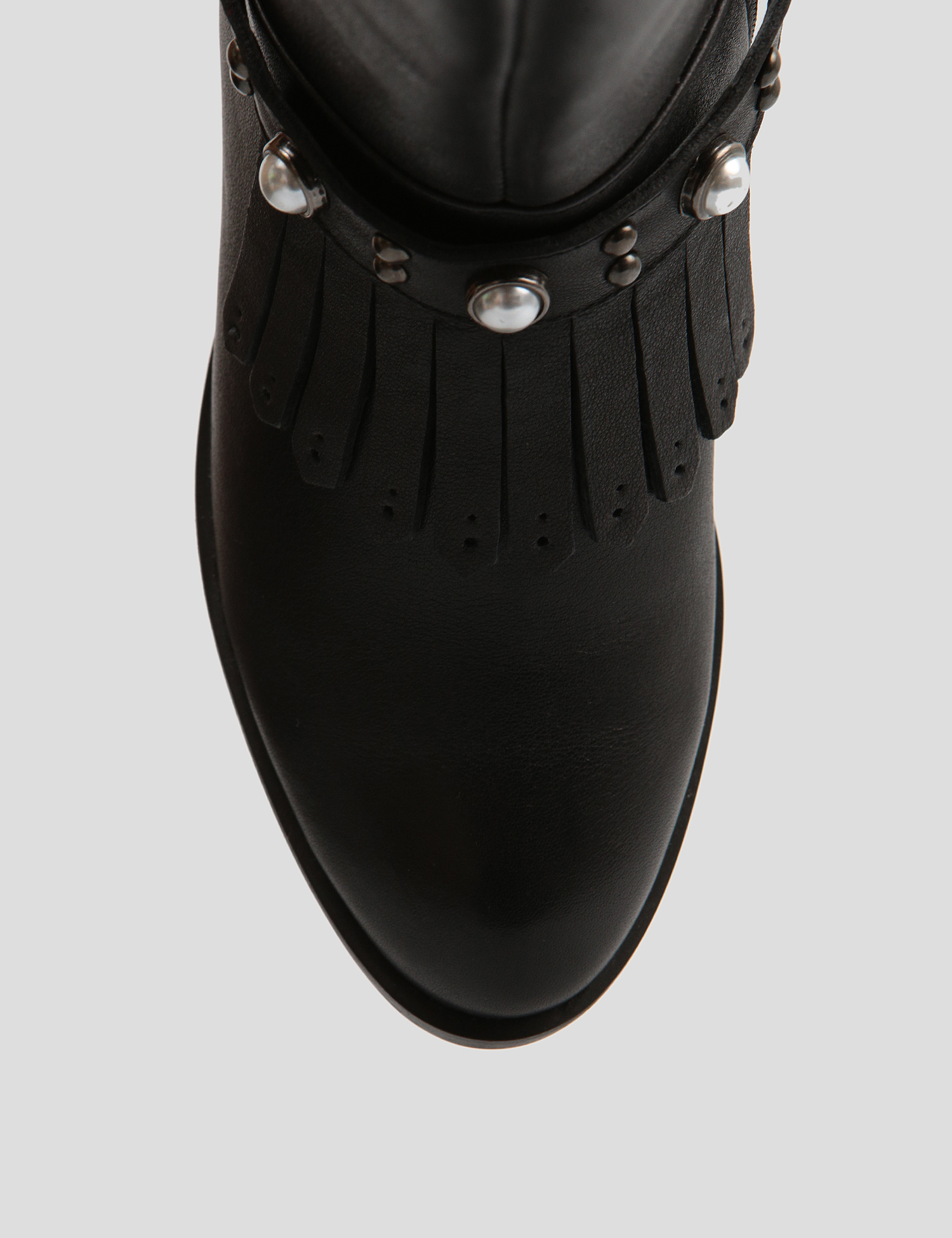 Картинка Жіночі чорні шкіряні чоботи	