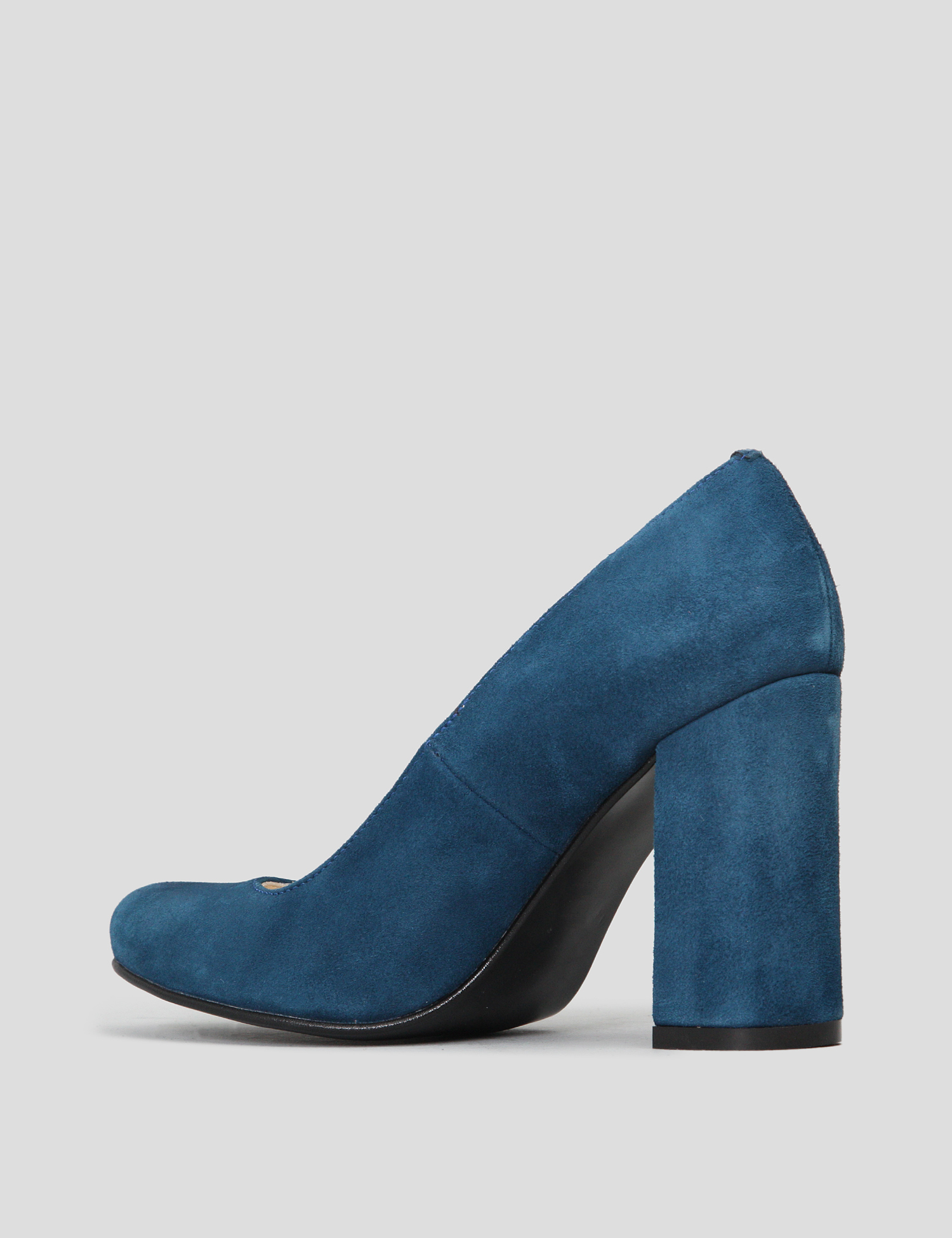 Картинка Жіночі блакитні замшеві туфлі	