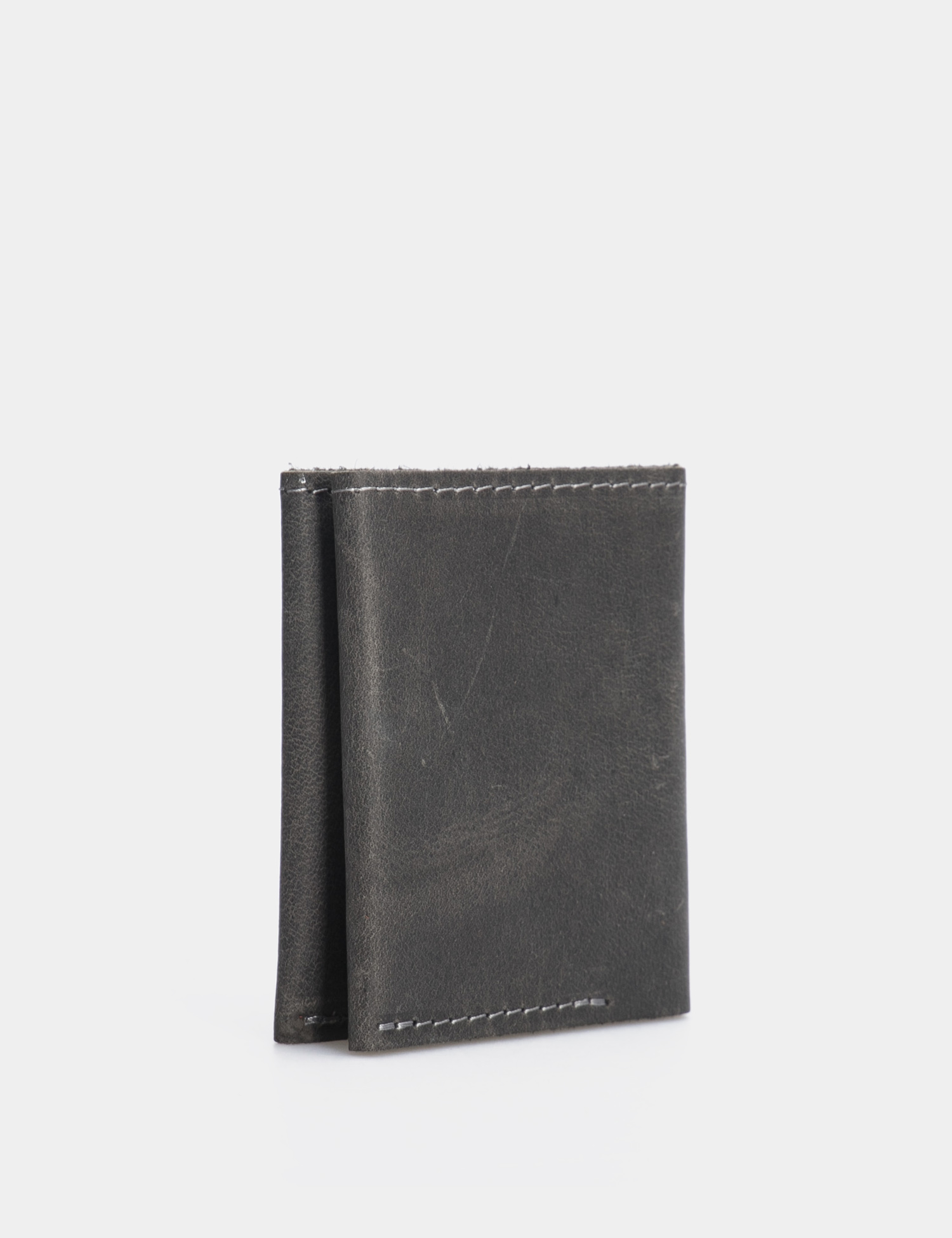 Картинка Сірий шкіряний гаманець