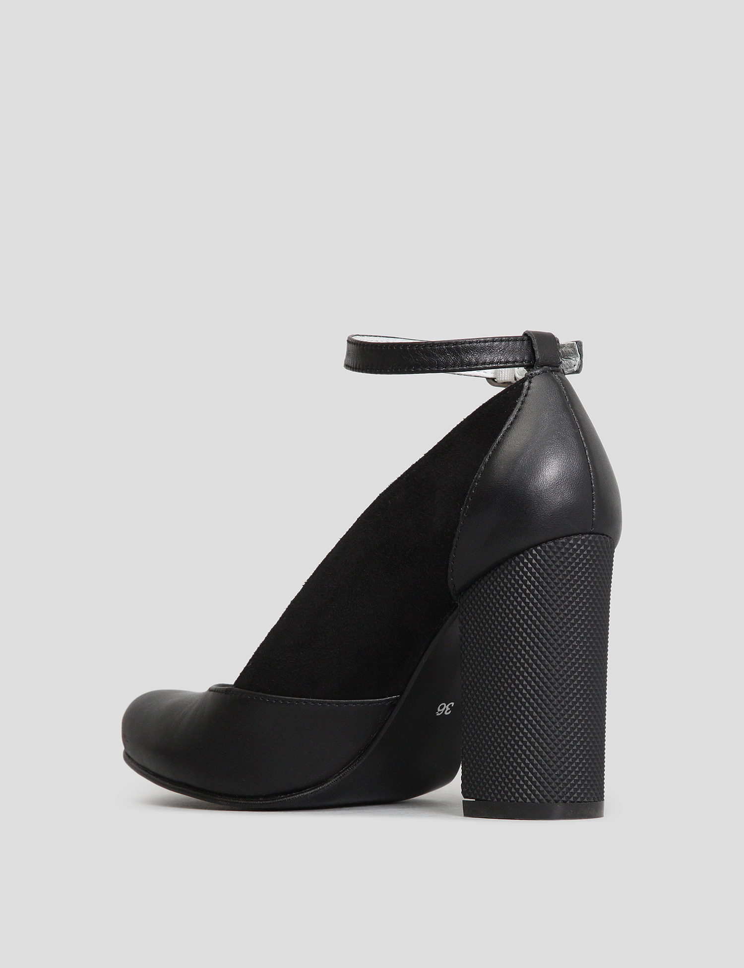 Картинка Жіночі чорні шкіряні туфлі	
