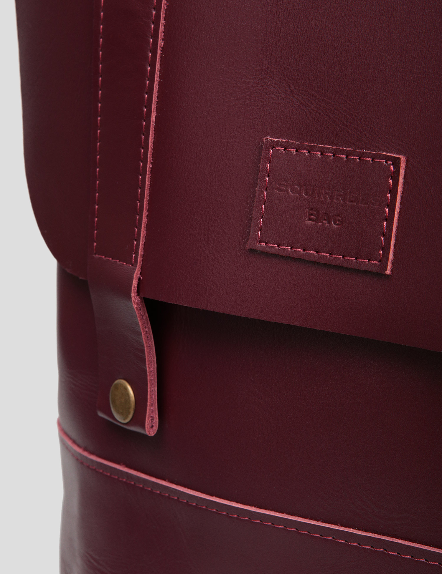 Картинка Бордовий шкіряний рюкзак