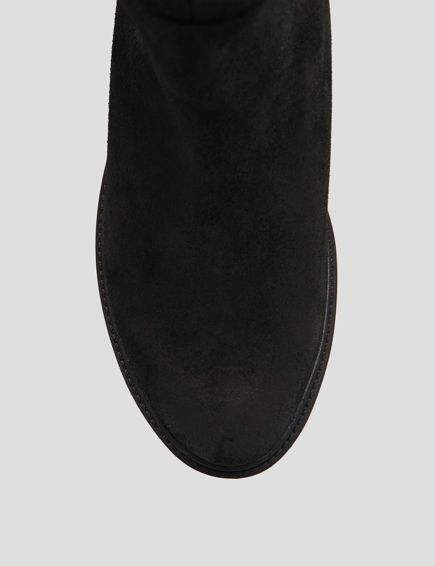 Картинка  Жіночі чорні замшеві черевики	