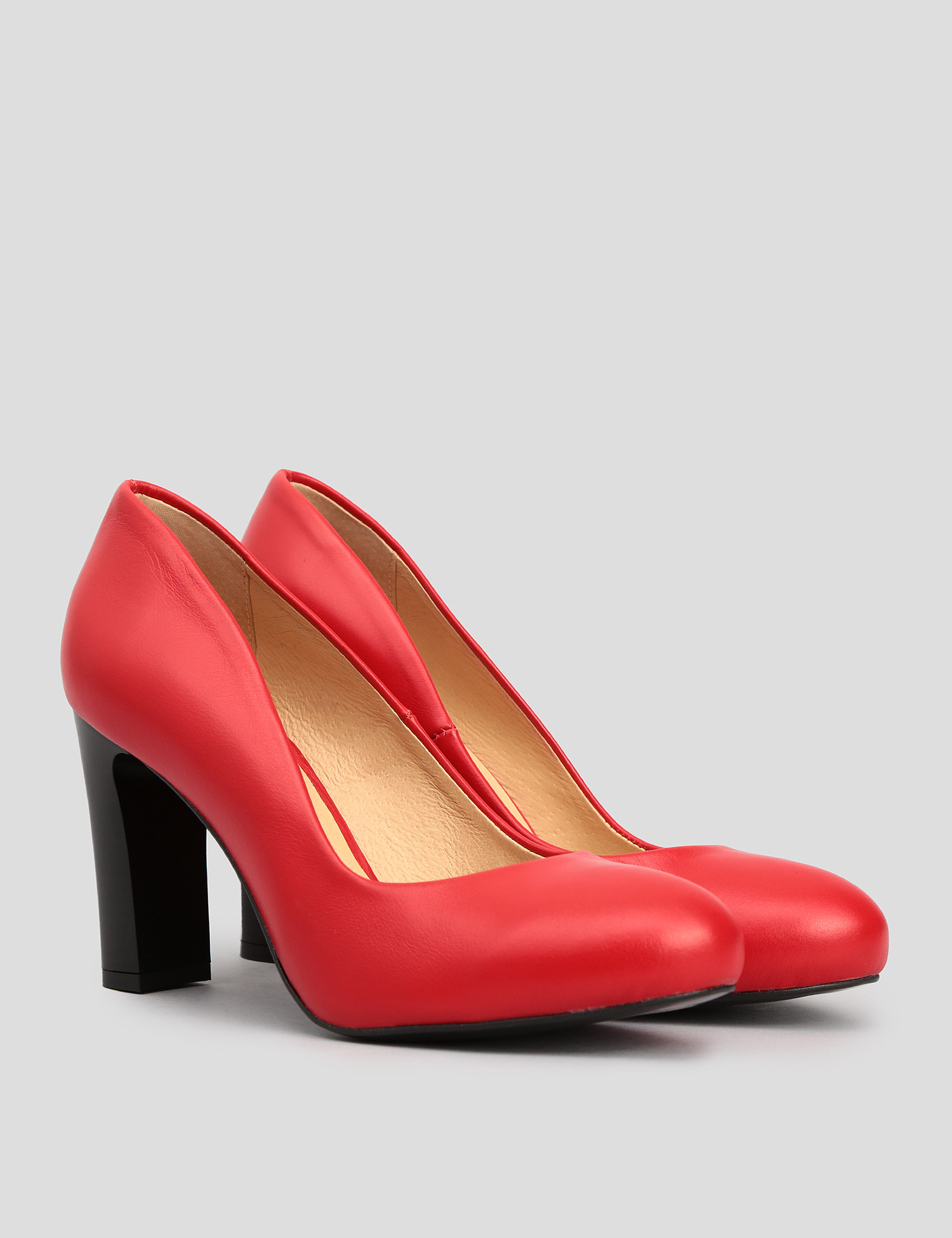 Картинка Жіночі червоні шкіряні туфлі