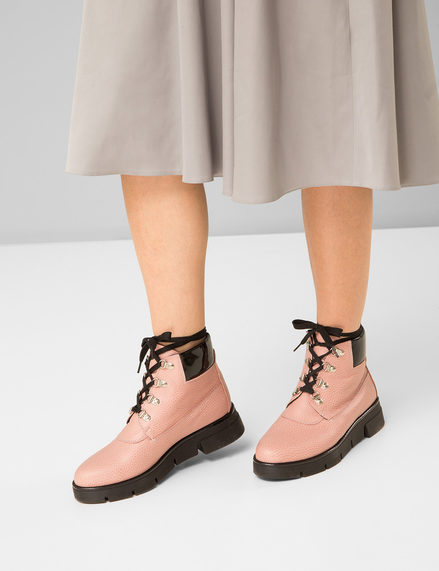 Картинка Жіночі рожеві шкіряні черевики