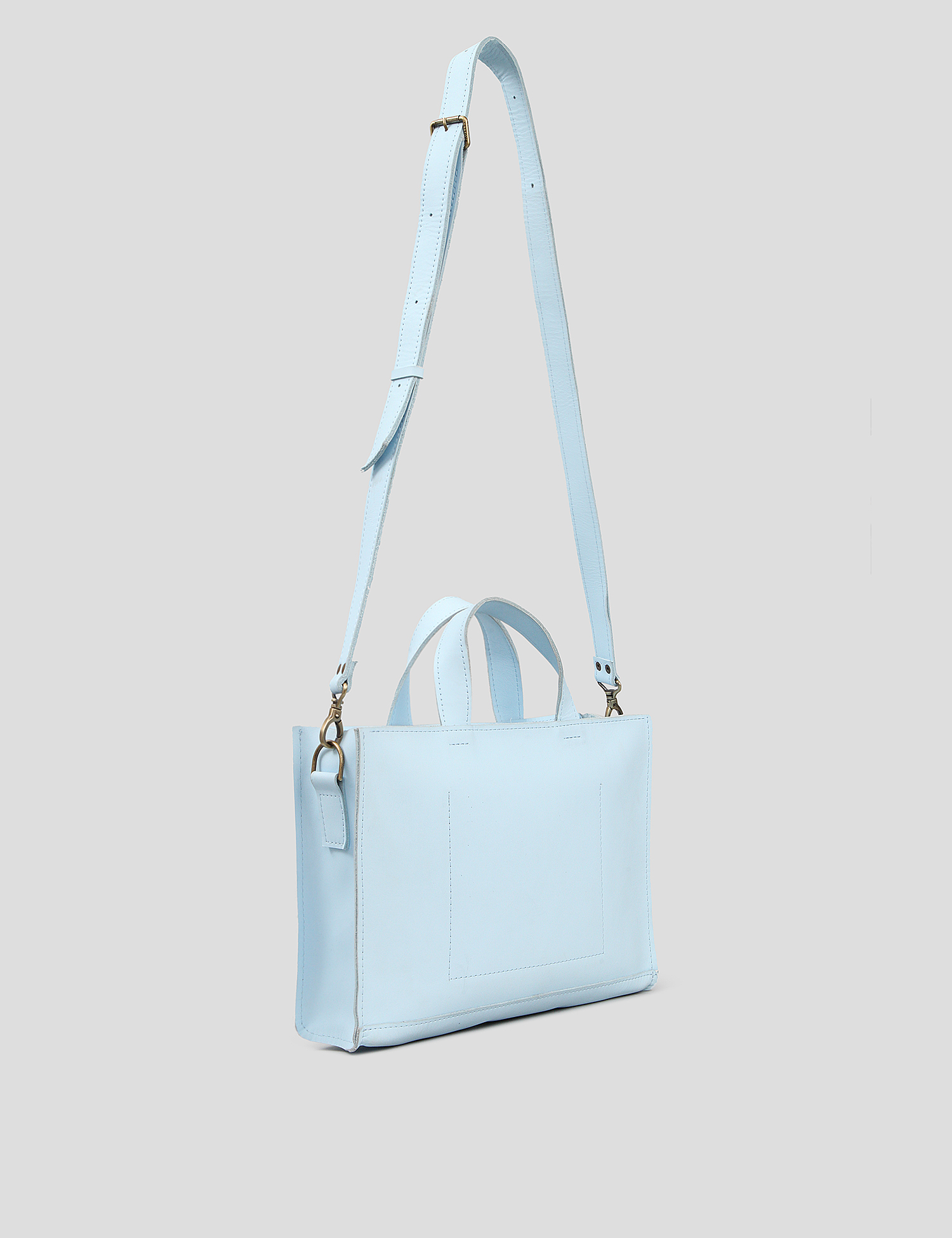 Картинка Жіноча блакитна шкіряна сумка на плече