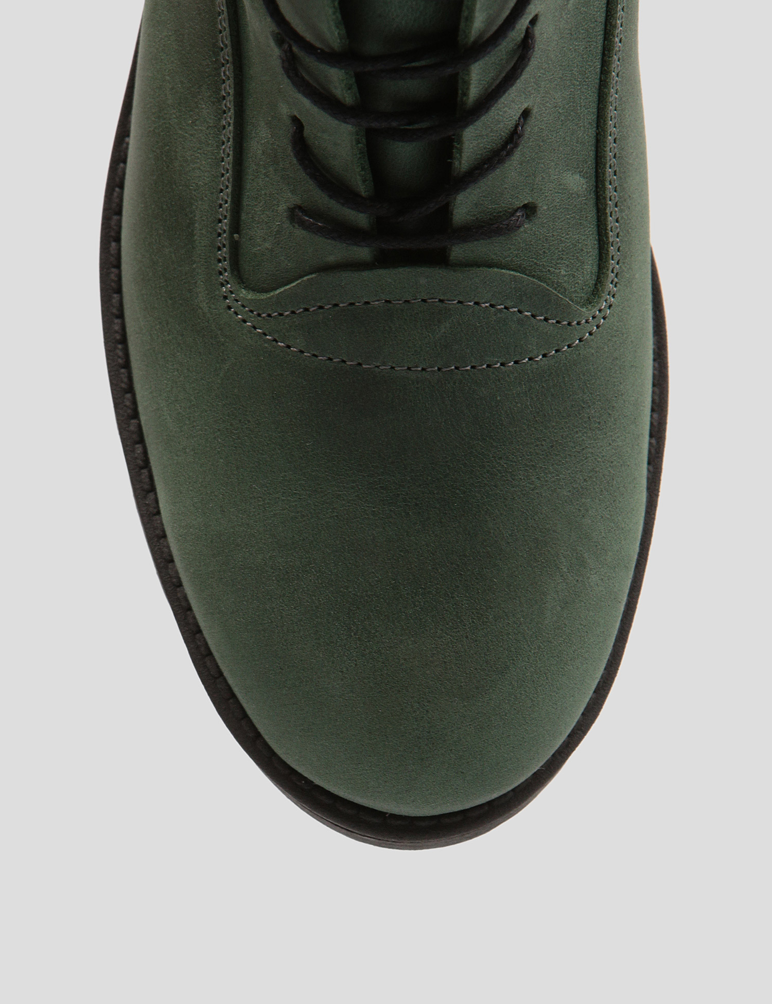 Картинка Жіночі зелені шкіряні черевики