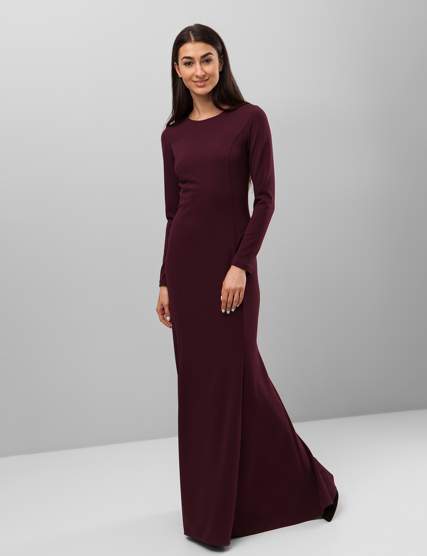 Картинка Жіноча бордова сукня