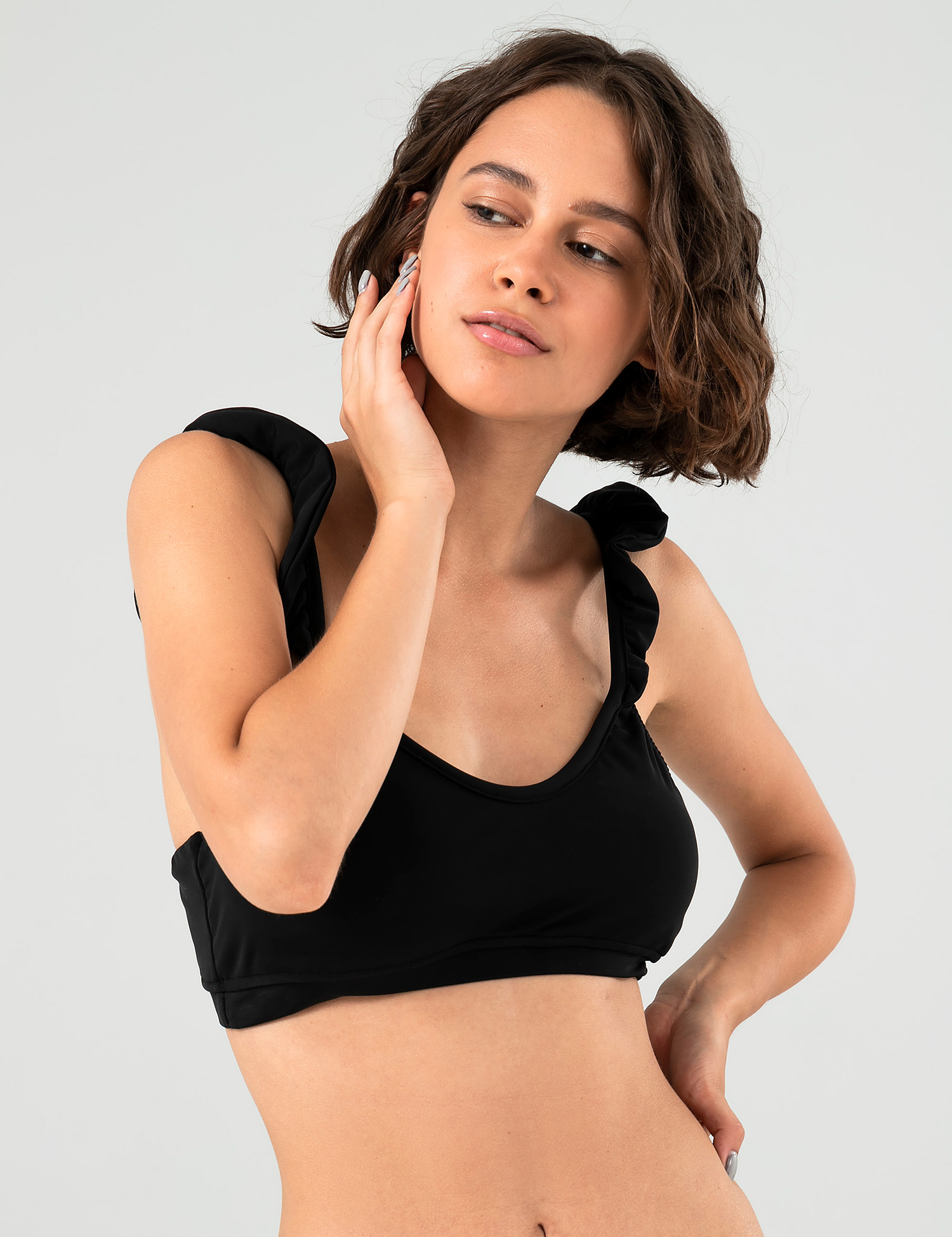 Картинка Жіночий чорний топ