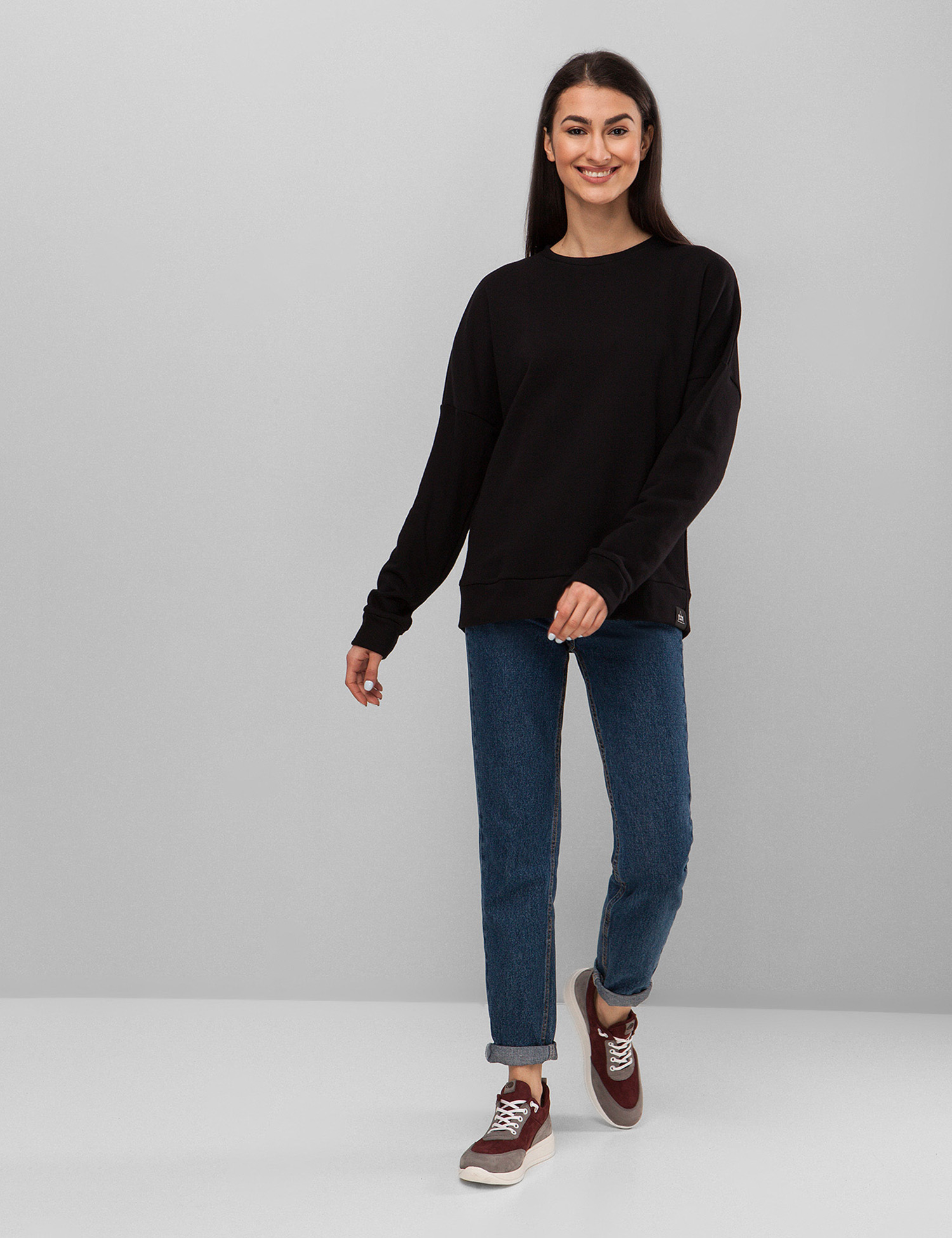 Картинка Жіночий чорний світшот