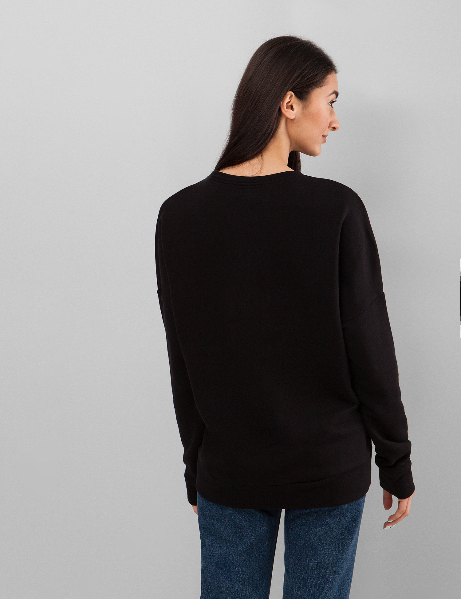 Картинка Жіночий чорний світшот