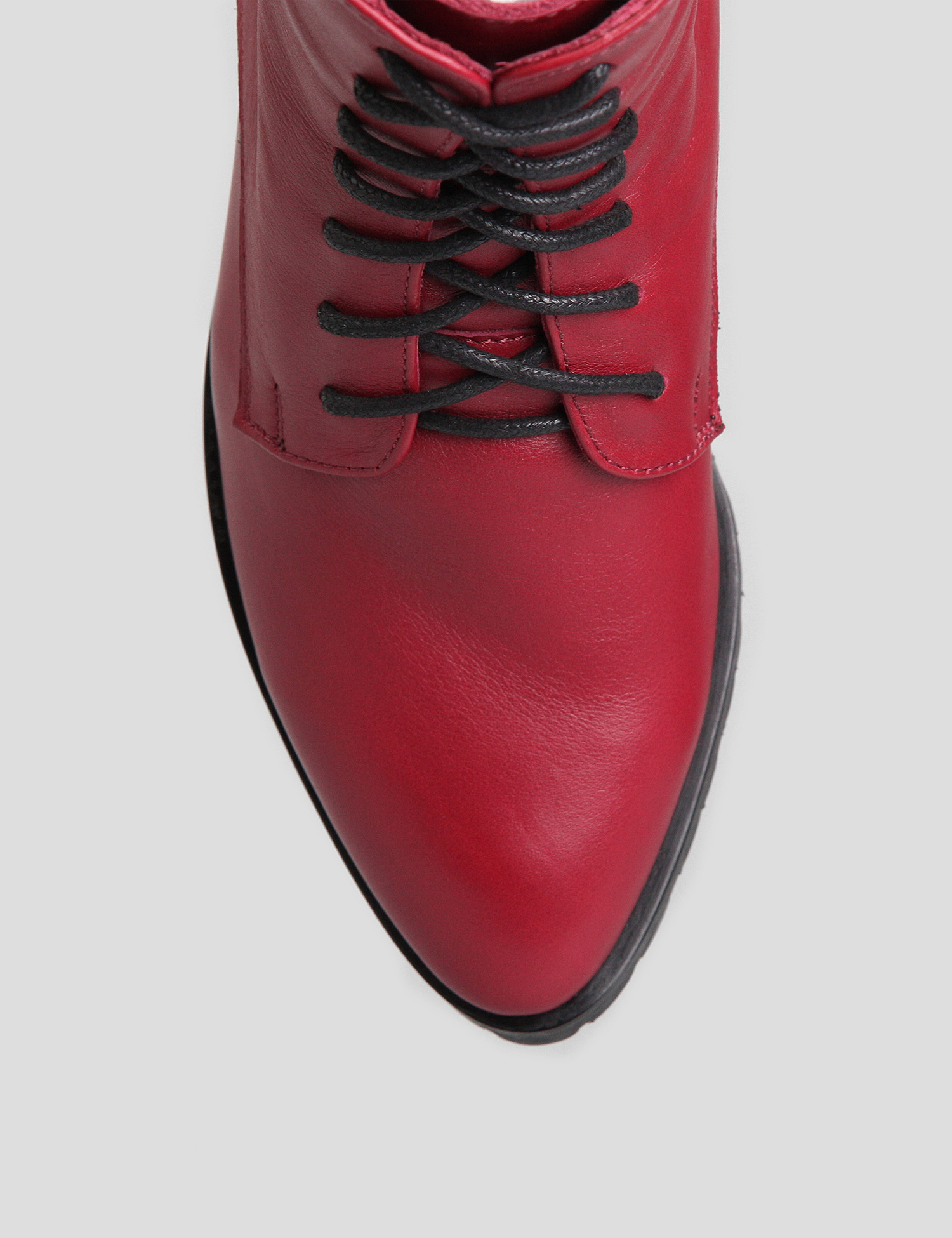 Картинка Жіночі червоні шкіряні черевики	