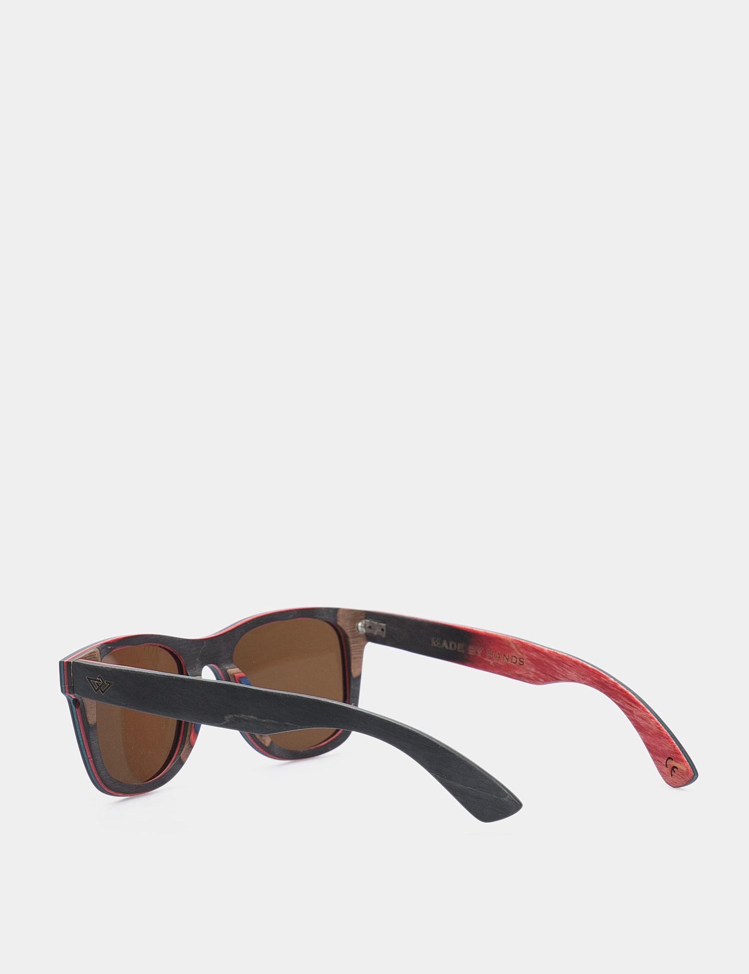 Картинка Коричневі сонцезахисні окуляри з дерев'яною оправою