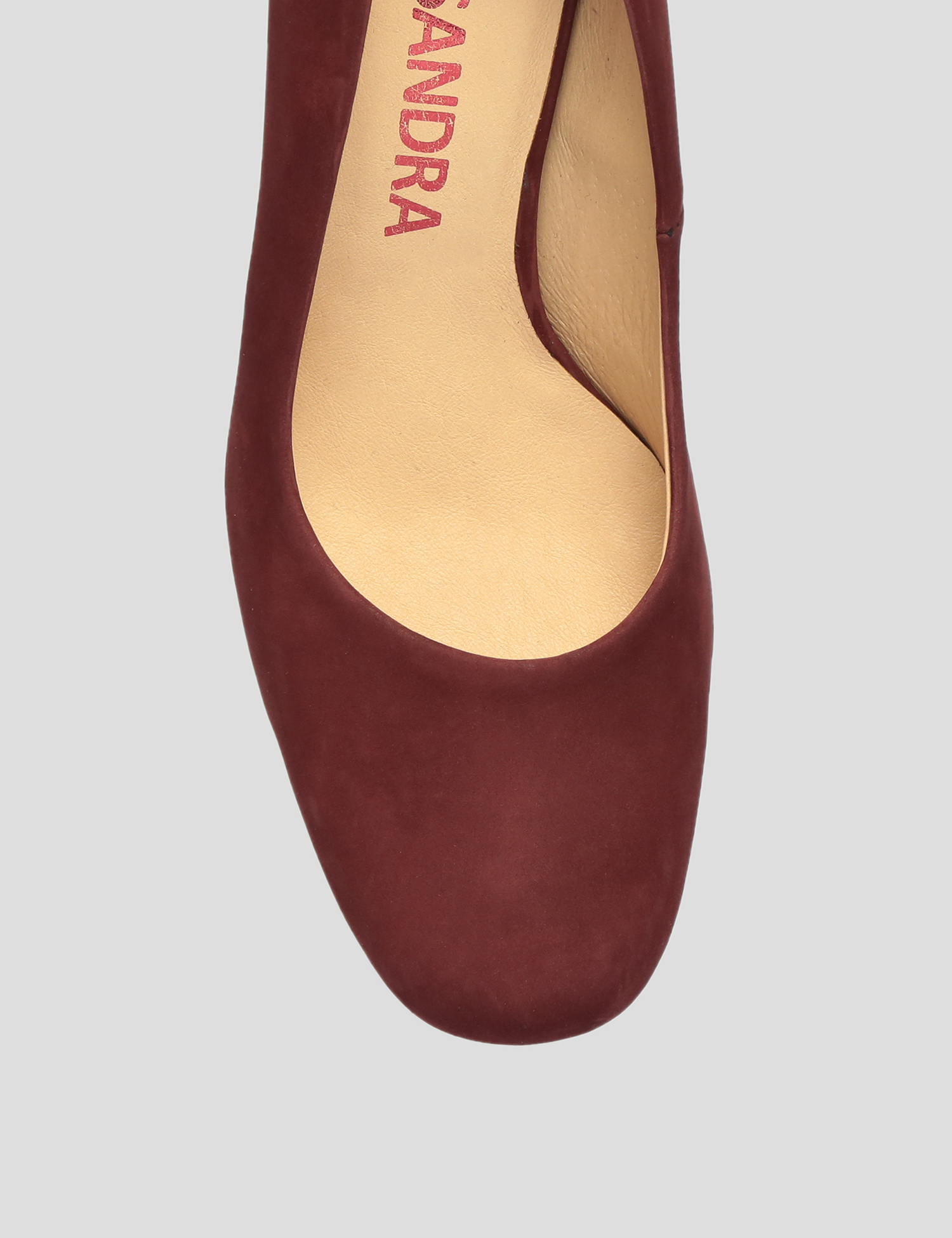Картинка Жіночі бордові шкіряні туфлі