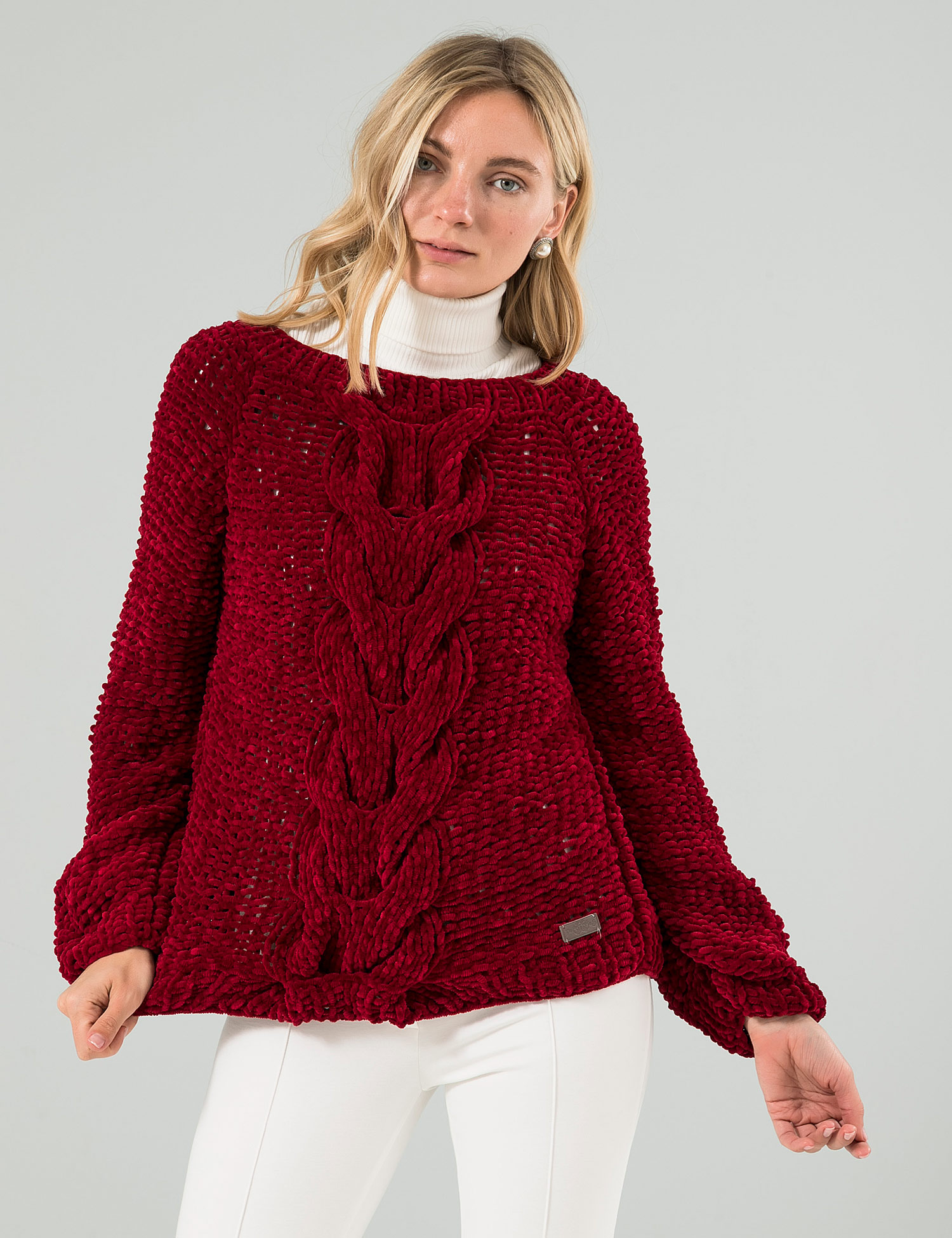 Картинка Жіночий бордовий светр