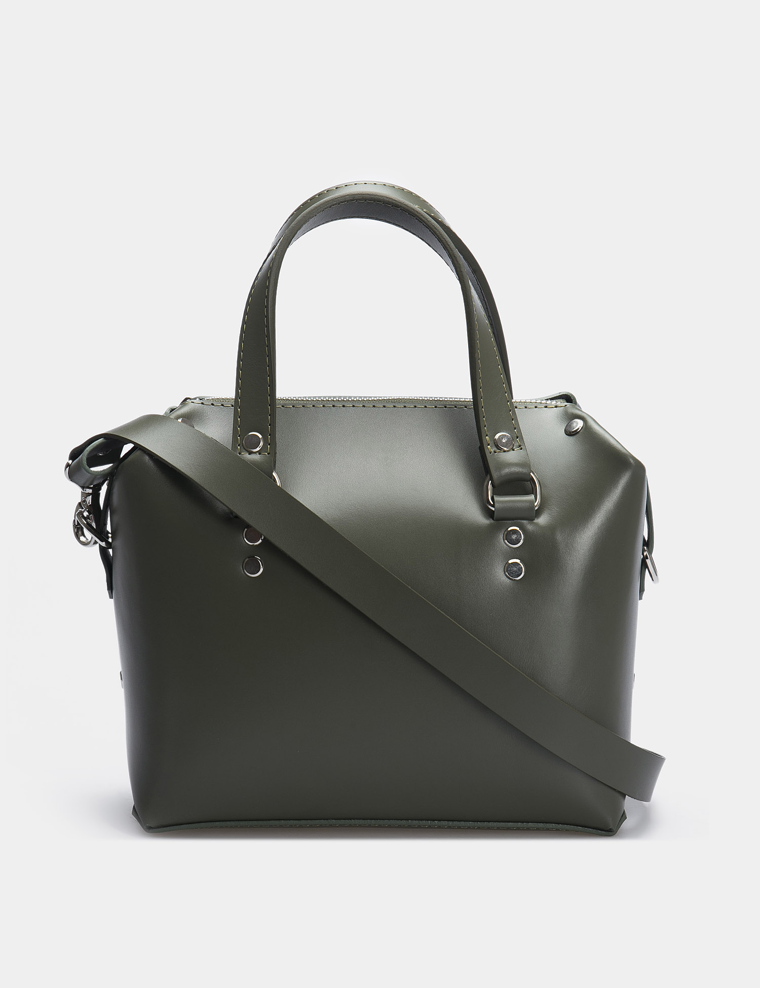 Картинка Сумка зелена шкіряна