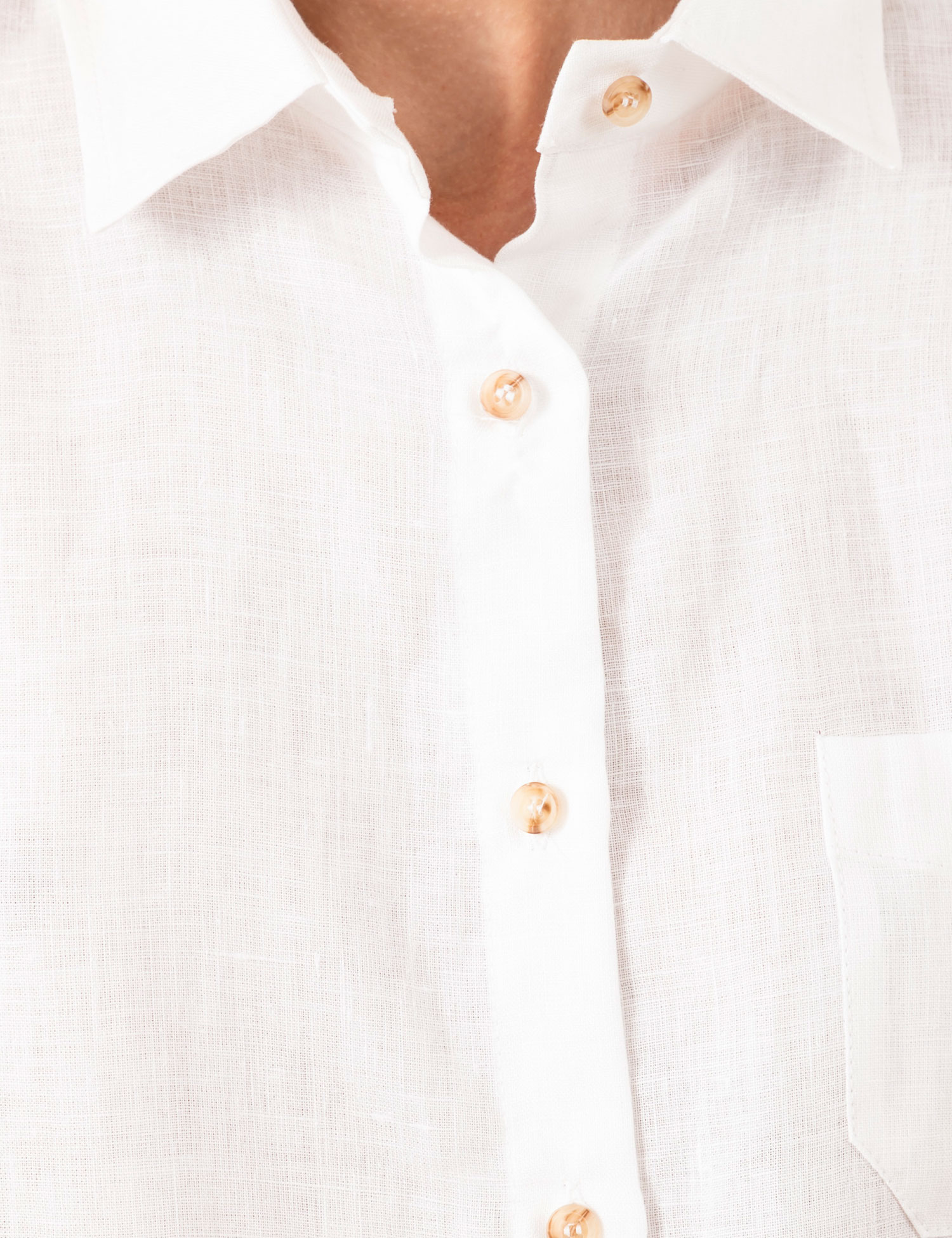 Картинка Жіноча біла лляна сорочка