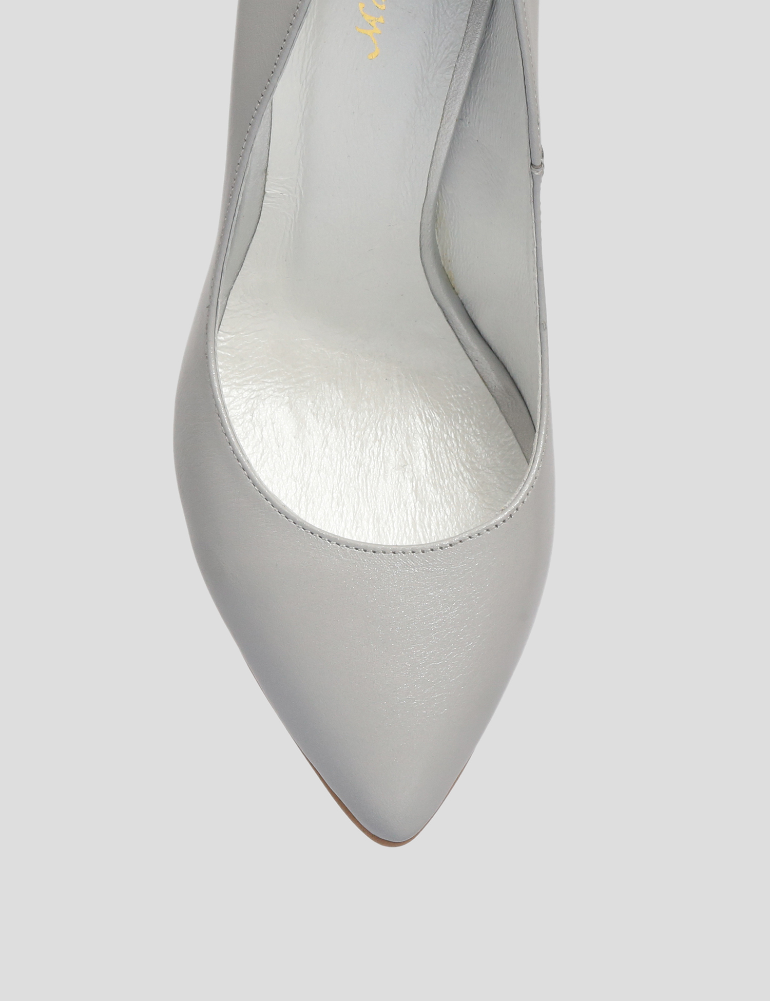 Картинка Жіночі сріблясті шкіряні туфлі