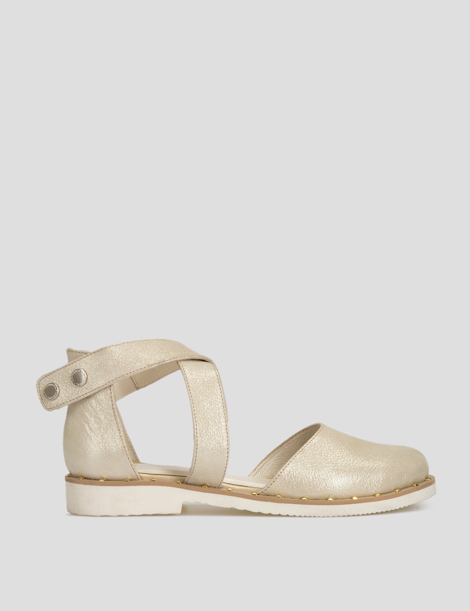 Картинка Жіночі бежеві шкіряні босоніжки