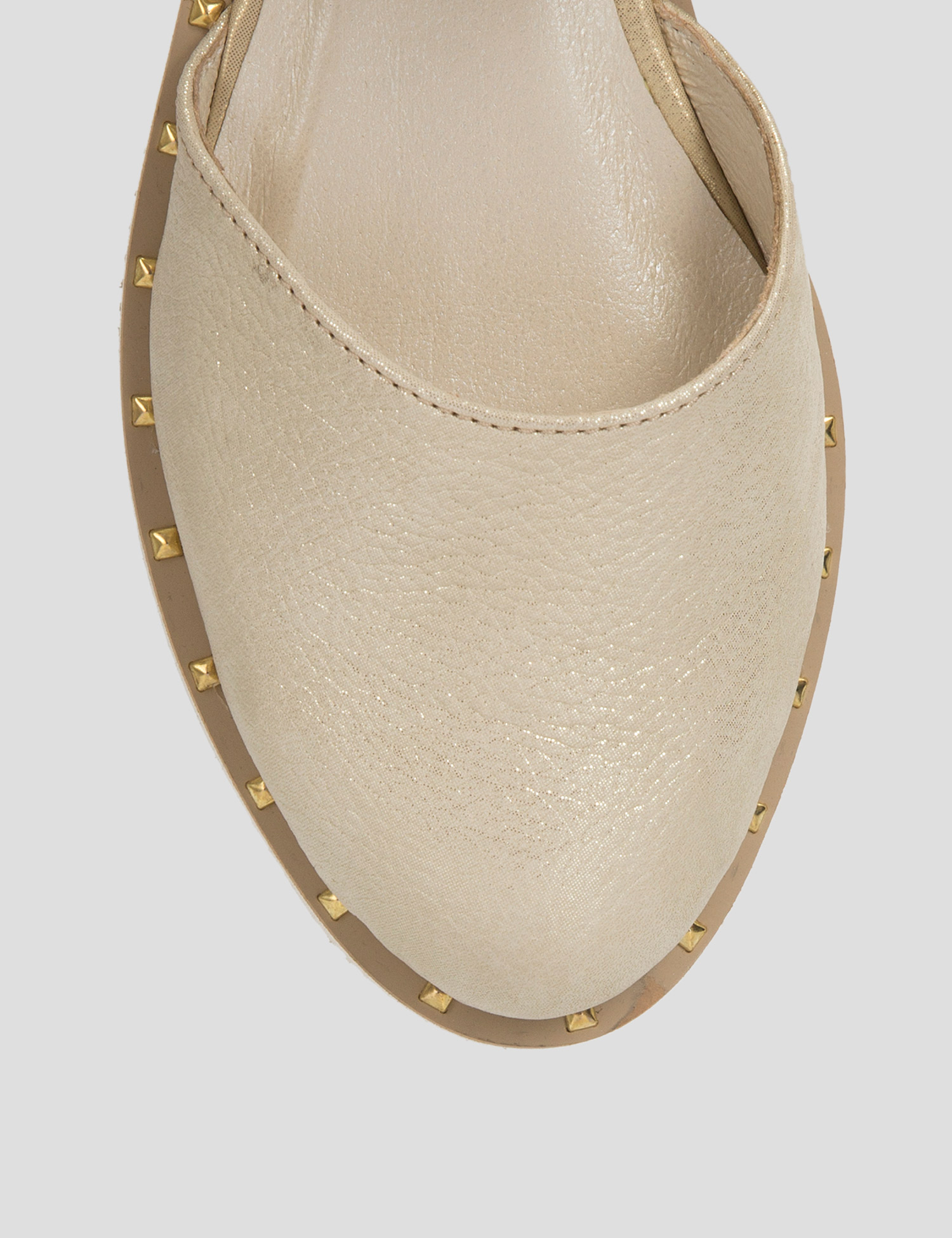 Картинка Жіночі бежеві шкіряні босоніжки