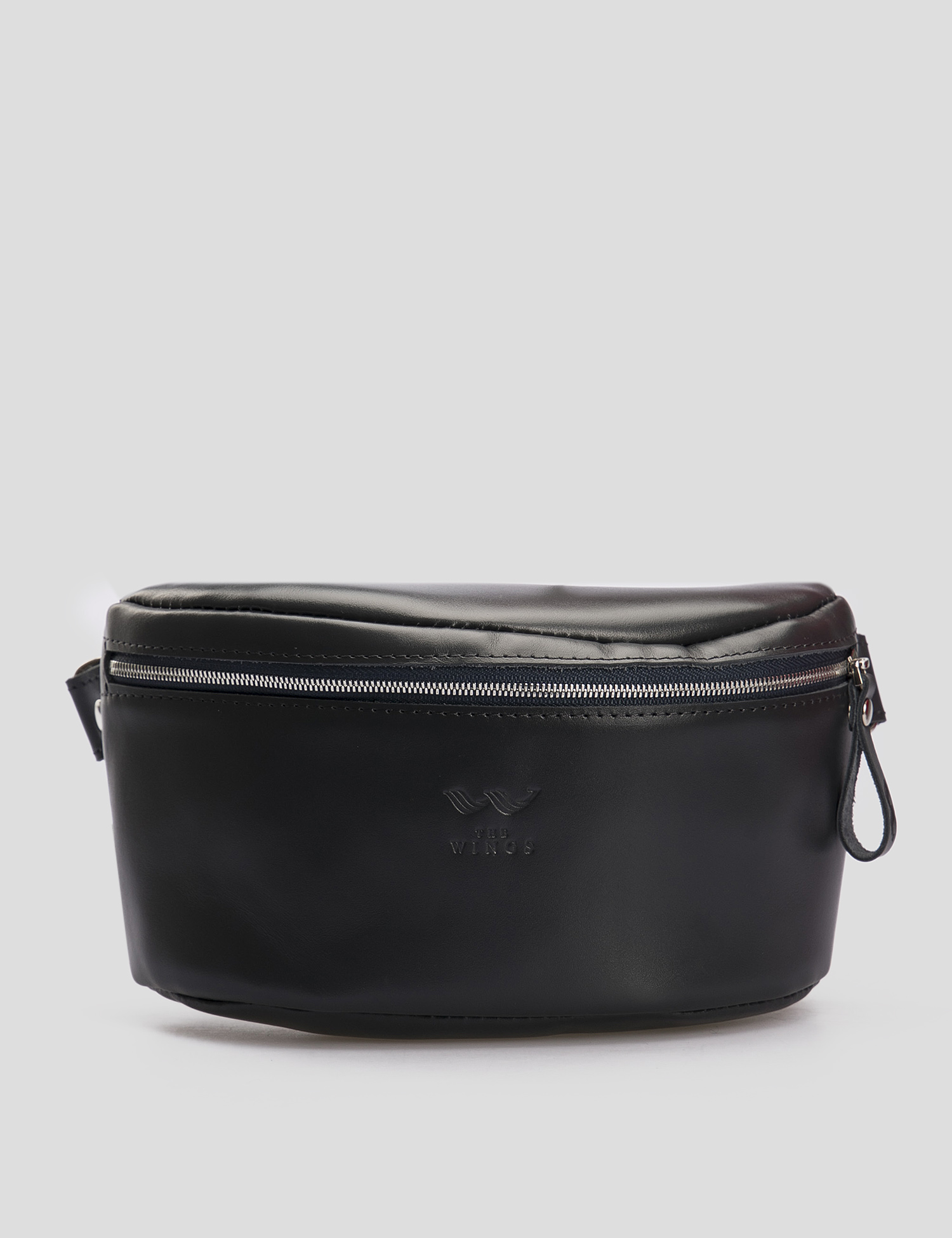 Картинка Синя шкіряна поясна сумка