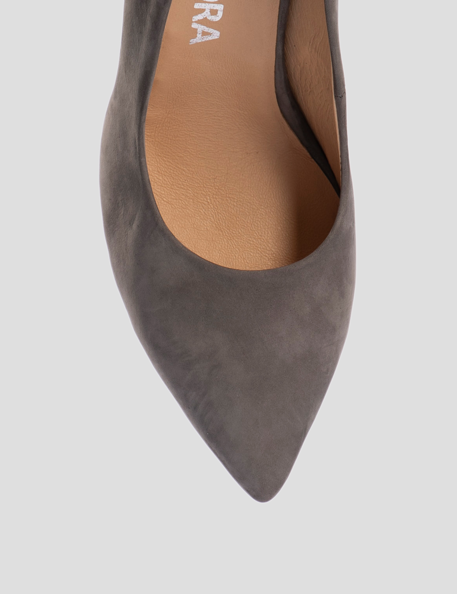 Картинка Жіночі сірі замшеві туфлі