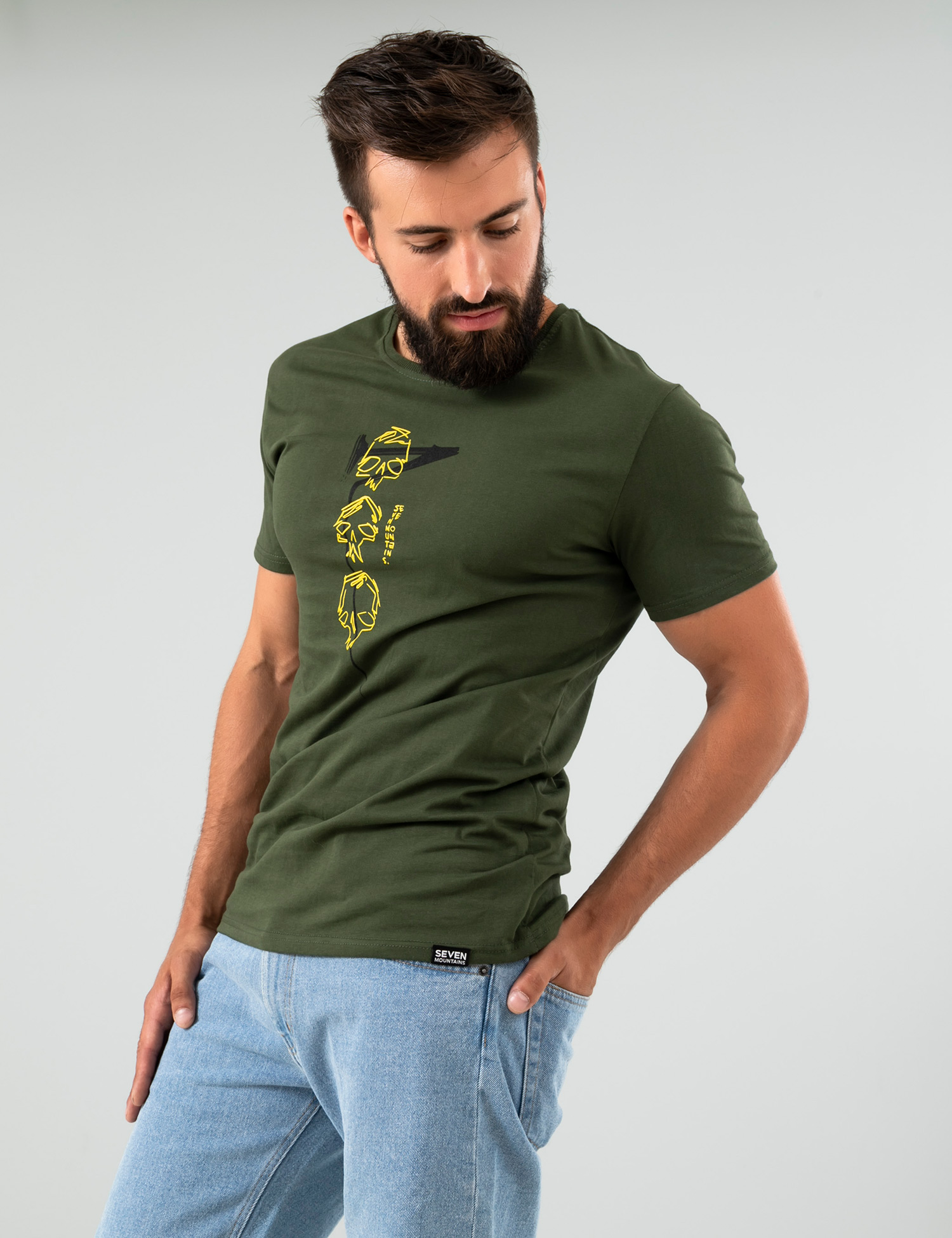 Картинка Чоловіча зелена футболка з принтом