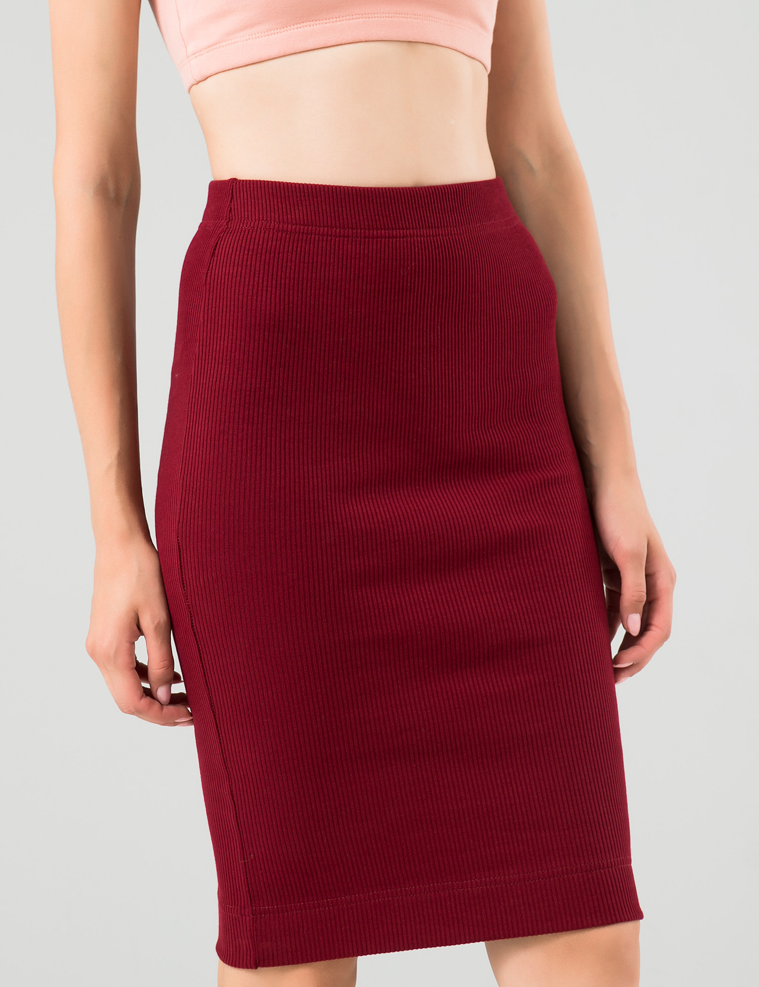 Картинка Бордова спідниця