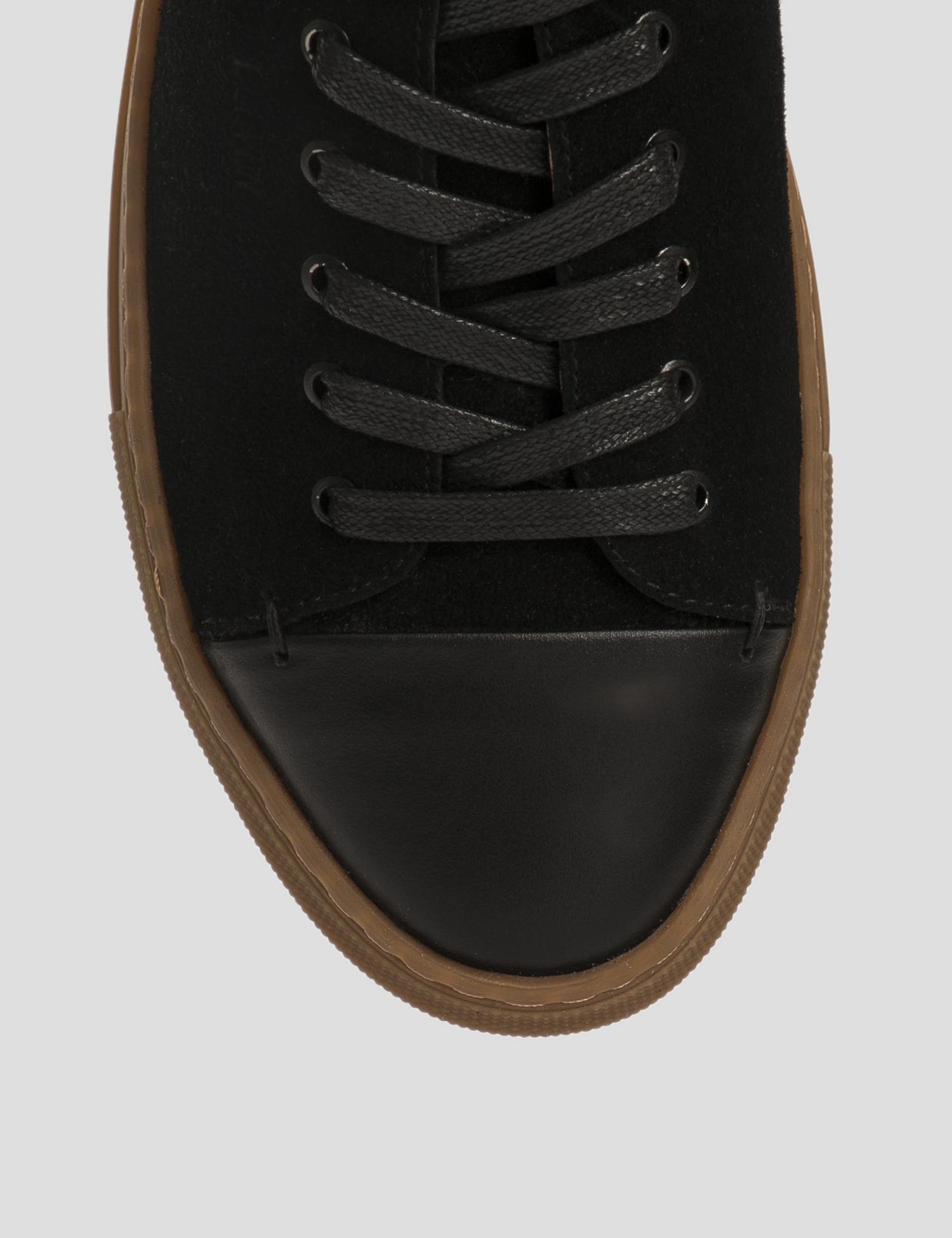 Картинка Жіночі чорні шкіряні кеди