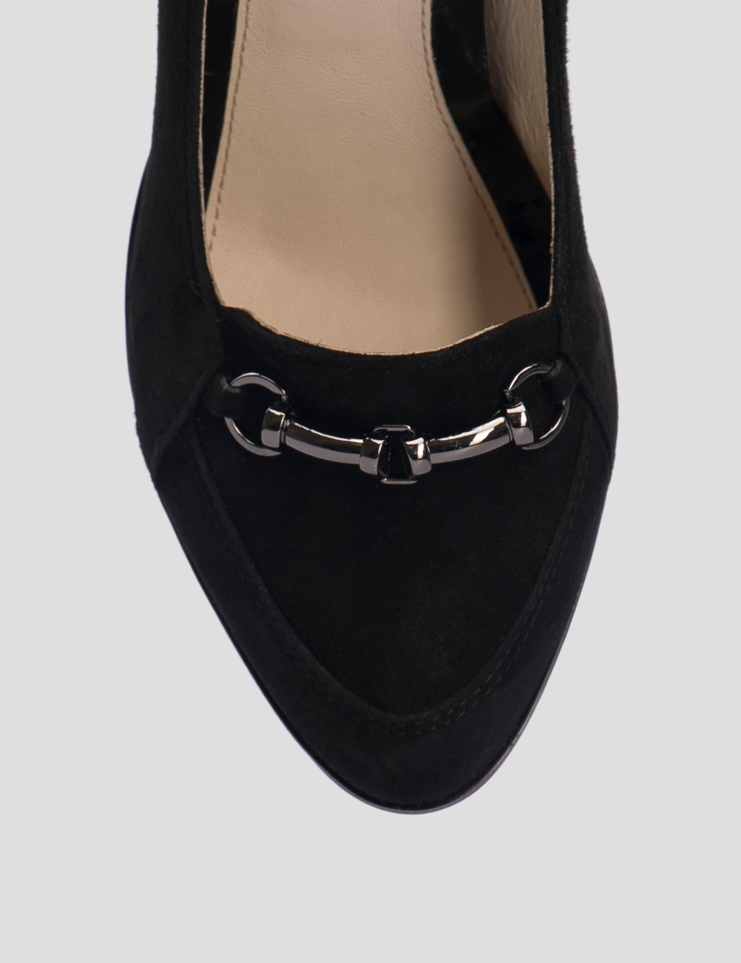 Картинка Жіночі чорні замшеві туфлі